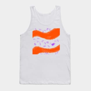 Orange pink watercolor art design Tank Top